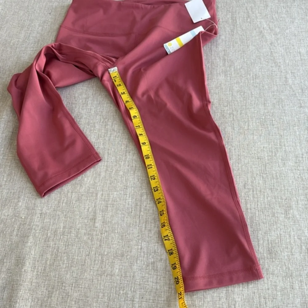 ZELLA Lite Crop Yoga Leggings athletic Pink Mauve Gym Size Large‎ - Picture 9 of 9